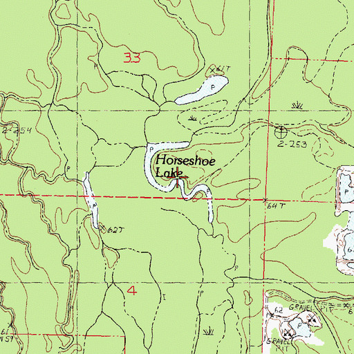 Topographic Map of Horseshoe Lake, MS