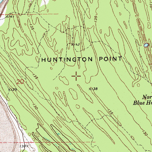 Topographic Map of Huntington Point, MS