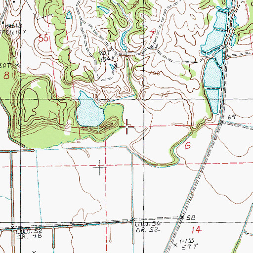 Topographic Map of Hutchins Creek, MS