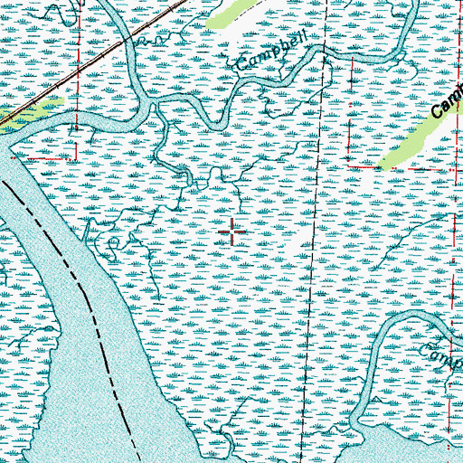 Topographic Map of J J Waterhouse Claim, MS