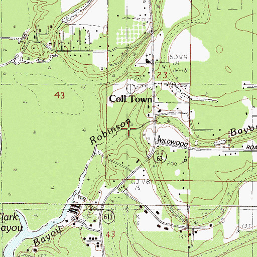 Topographic Map of Jacob Branch, MS