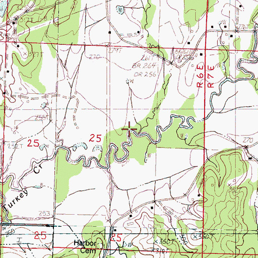Topographic Map of Jew Branch, MS