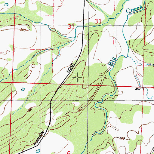 Topographic Map of Township of Bates (historical), AR