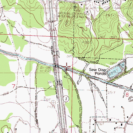 Topographic Map of Johnson Creek, MS