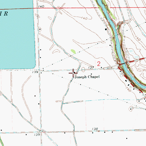 Topographic Map of Joseph Chapel, MS