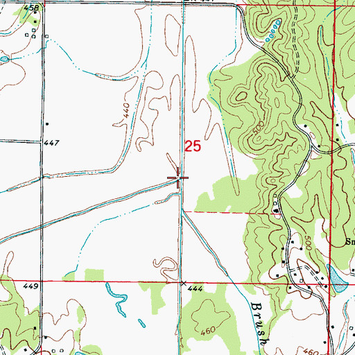 Topographic Map of Kings Creek, MS
