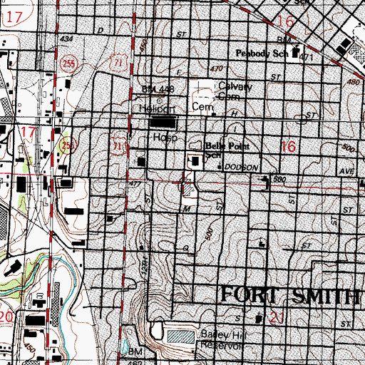 Topographic Map of Holt Krock Clinic, AR