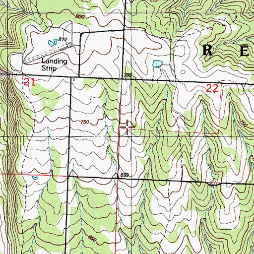 Topographic Map of Township of Nat Osborn (historical), AR
