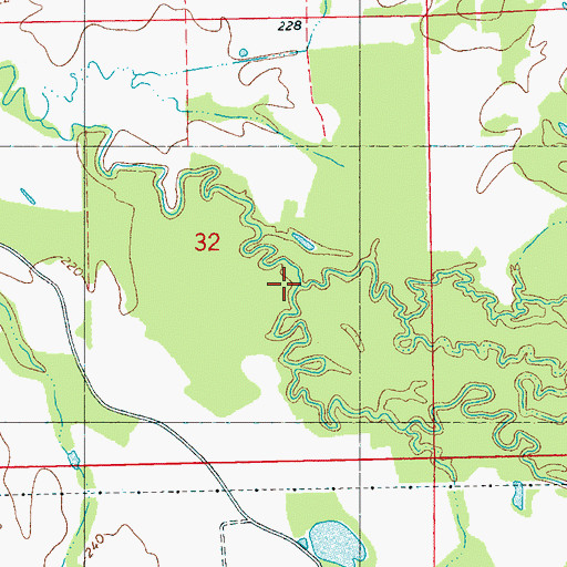 Topographic Map of Lindsey Creek, MS
