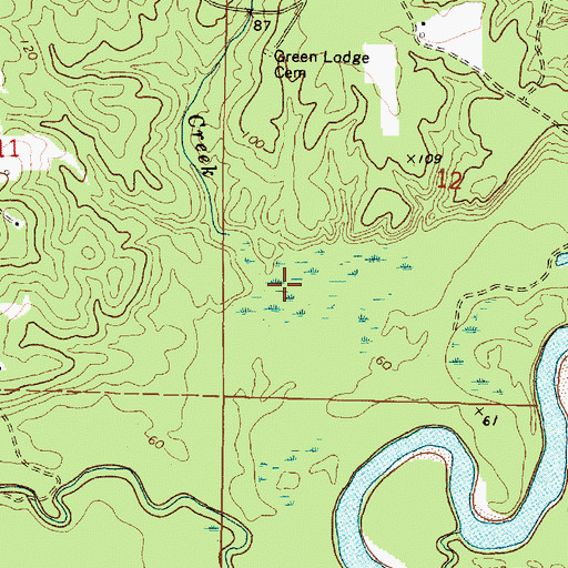 Topographic Map of Little Creek, MS