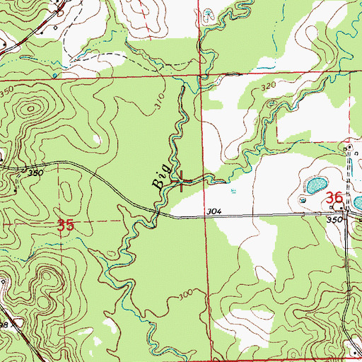 Topographic Map of Little Creek, MS