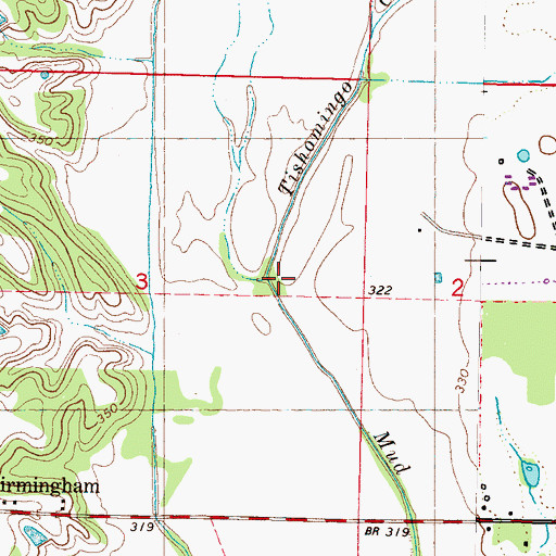 Topographic Map of Little Dry Creek, MS