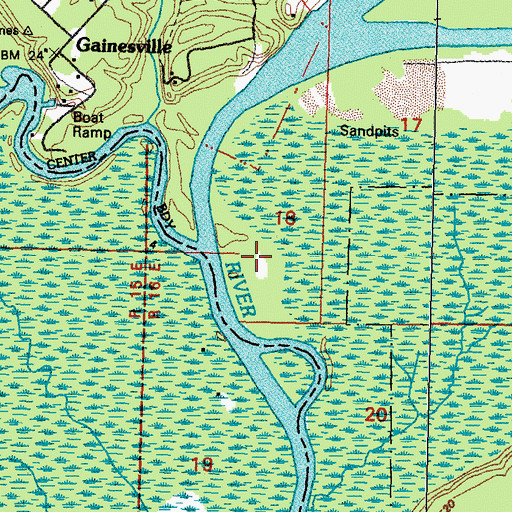 Topographic Map of Little Lake, MS