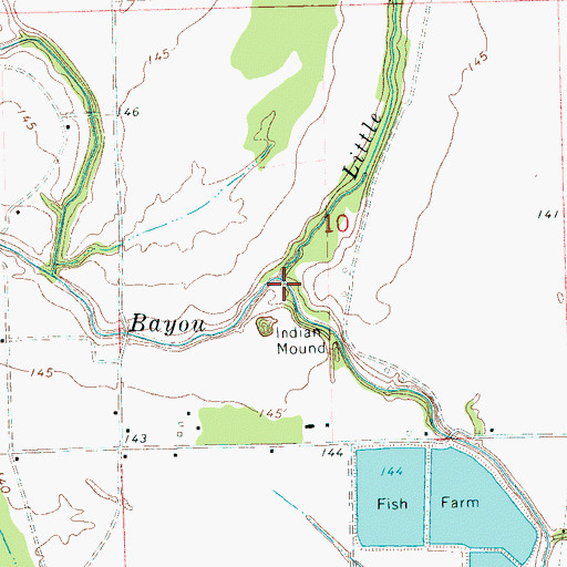 Topographic Map of Little Mound Bayou, MS