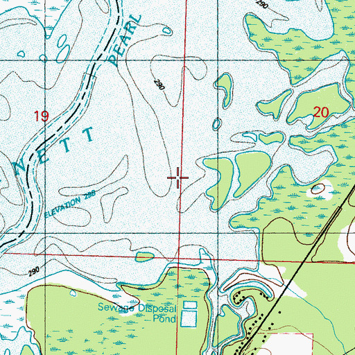 Topographic Map of Long Lake, MS