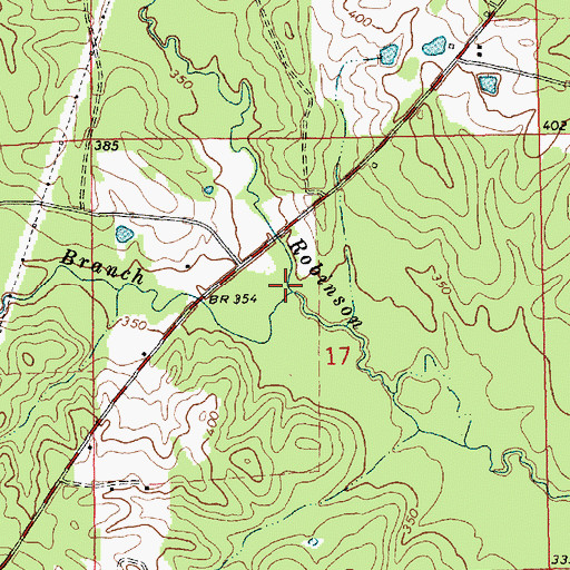 Topographic Map of Lowden Branch, MS