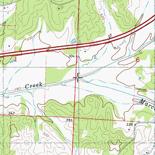 Topographic Map of Marcum Creek, MS