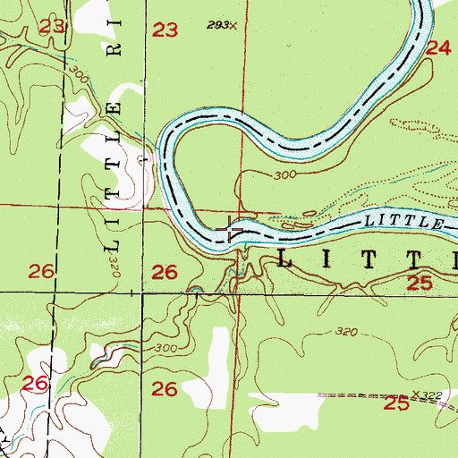 Topographic Map of Norris Ferry (historical), AR