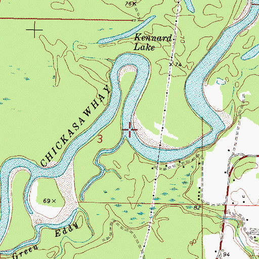 Topographic Map of McLeod Creek, MS