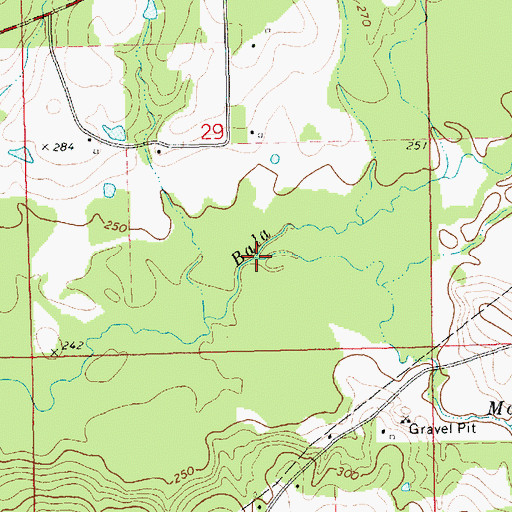 Topographic Map of McNab Creek, MS
