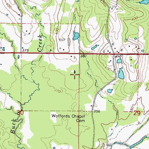 Topographic Map of Wallace Hill School (historical), AR