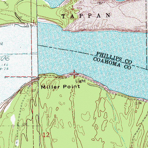 Topographic Map of Miller Point, MS