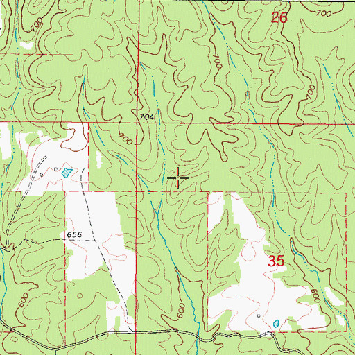 Topographic Map of Center Grove School (historical), AR