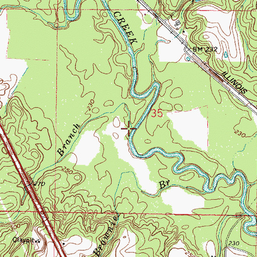 Topographic Map of Neeley Branch, MS