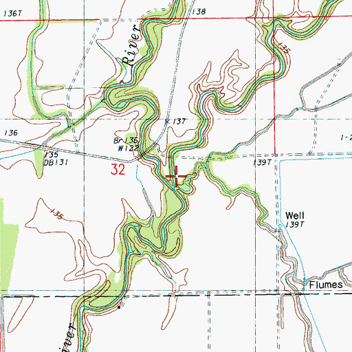 Topographic Map of Parks Bayou, MS