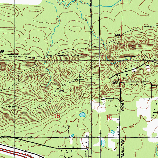 Topographic Map of Jones Hill, AR