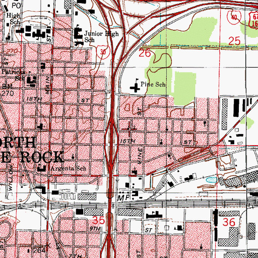 Topographic Map of McCabe United Methodist Church, AR