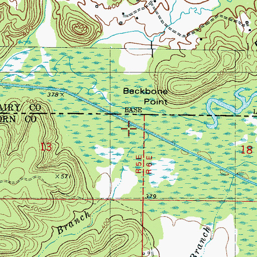 Topographic Map of Pittman Branch, MS