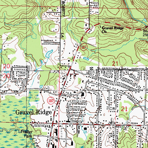 Topographic Map of North Pulaski United Methodist Church, AR