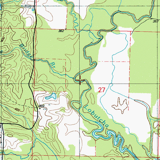 Topographic Map of Pole Bridge Branch, MS