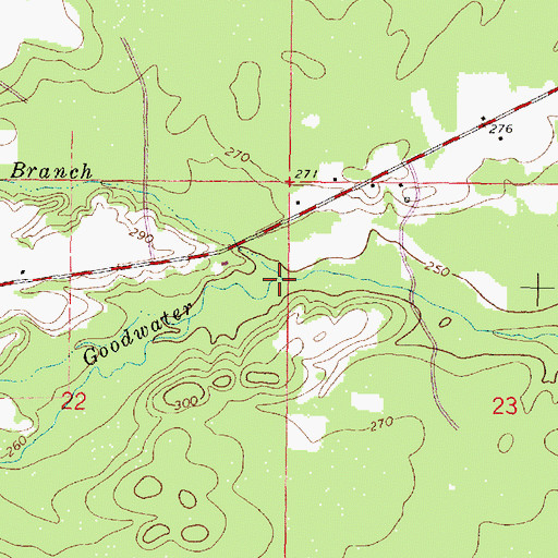 Topographic Map of Prairie Branch, MS