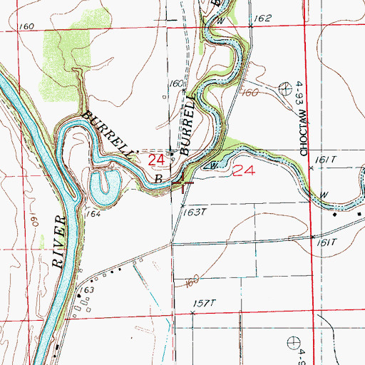Topographic Map of Riverview Church, MS