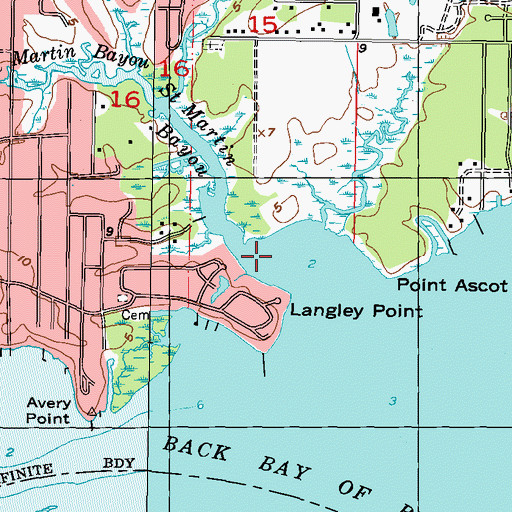 Topographic Map of Saint Martin Bayou, MS