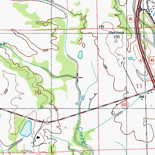 Topographic Map of Scotland Creek, MS