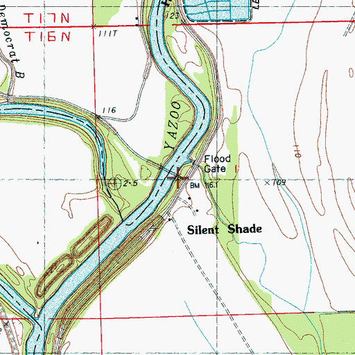 Topographic Map of Silent Shade, MS
