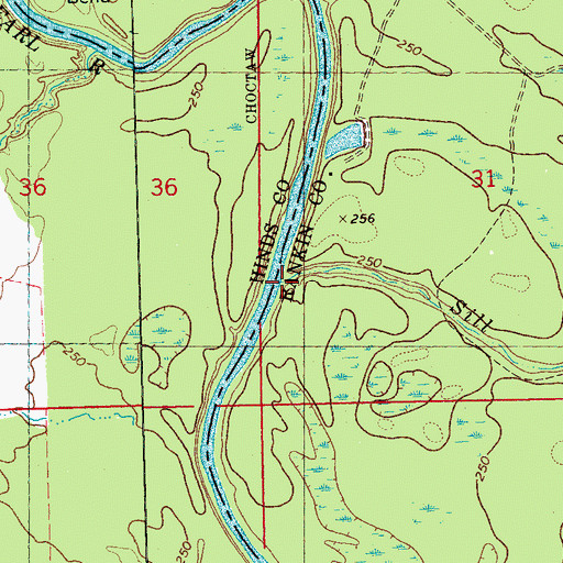 Topographic Map of Sill Branch, MS