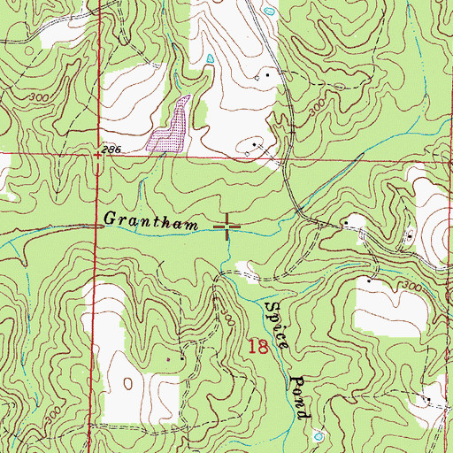 Topographic Map of Spice Pond Creek, MS