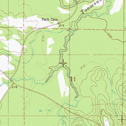 Topographic Map of Sucatolba Creek, MS