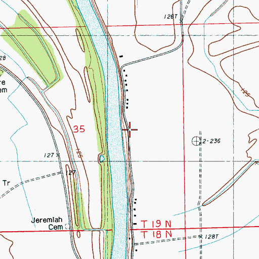 Topographic Map of Sweethour Church, MS