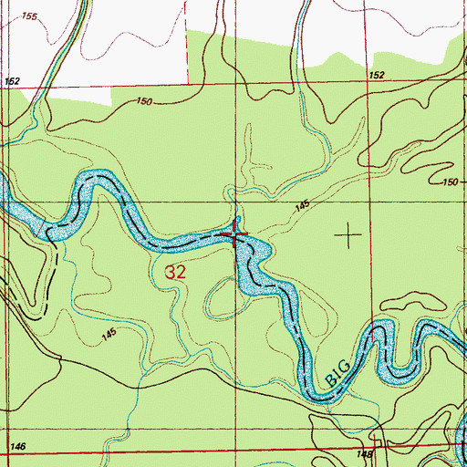 Topographic Map of Tenfoot Branch, MS