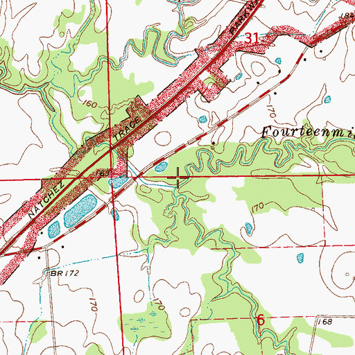 Topographic Map of Terrell Creek, MS
