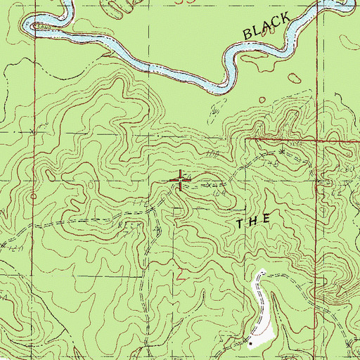 Topographic Map of The Wyatt Hills, MS
