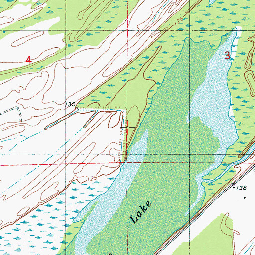 Topographic Map of Tippo Bayou, MS