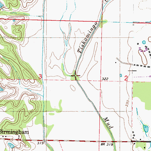 Topographic Map of Tishomingo Creek, MS