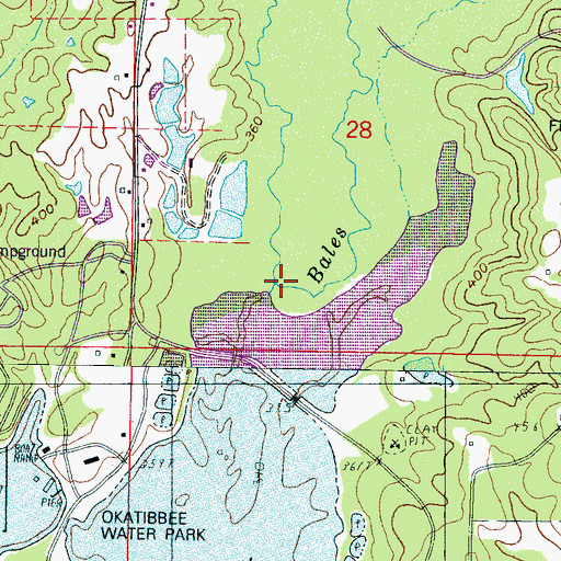 Topographic Map of Tompeat Creek, MS