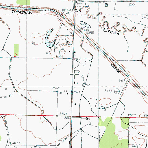 Topographic Map of Worford Church, MS